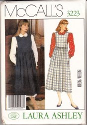 3223  MCCALLS LAURA ASHLEY PULLOVER TUCK BLOUSE, EMPIRE JUMPER PATTERN 12 UNCUT